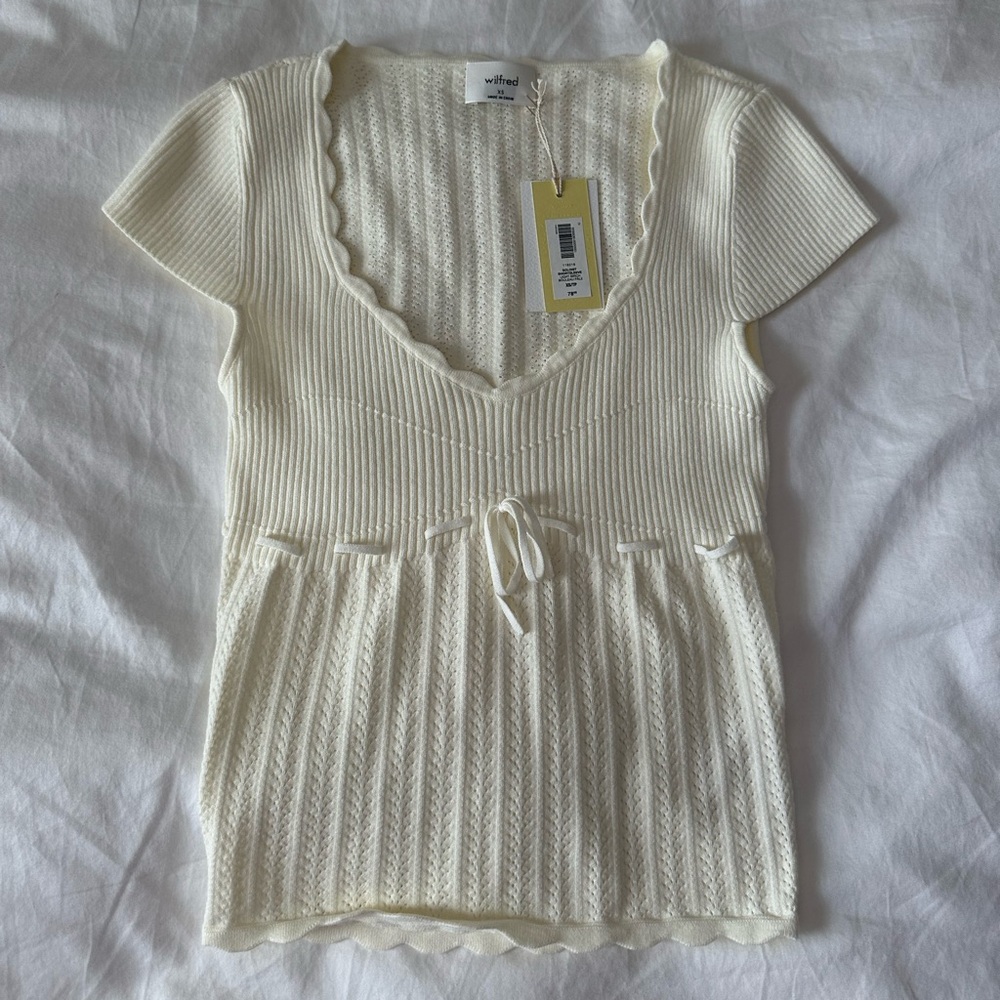 NWT Aritzia Wilfred Soloist shortsleeve sweater